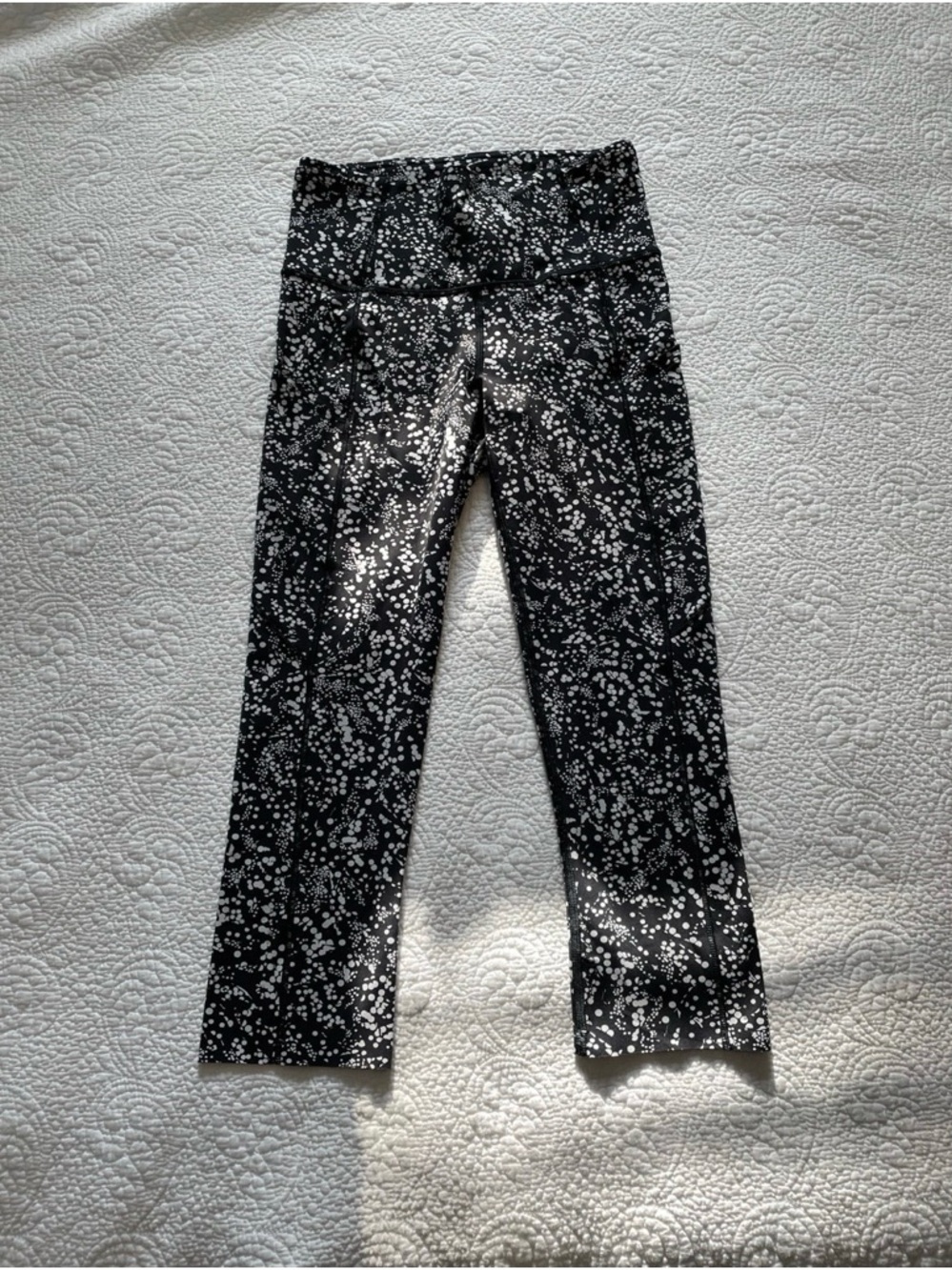lululemon athletica Black and White Speckled Leggings